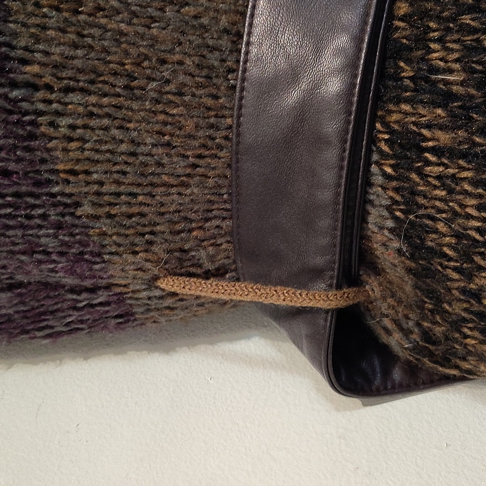 Derek Heart Brown and Purple Cowl Neck Sweater *Belt Not Included* - Picture 3 of 13